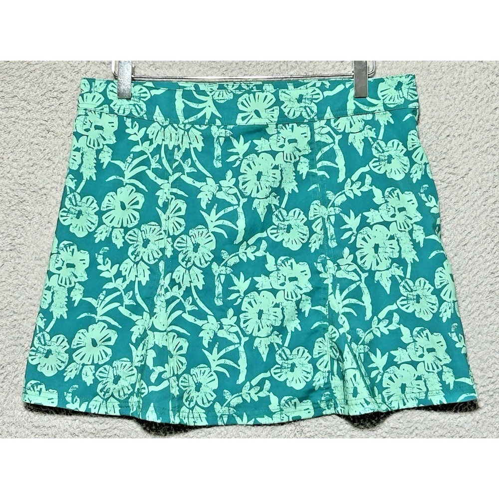 Rip Skirt Sport Skirt Womens Medium Hawaiian Bright Teal Poly Stretch Surf Beach - Picture 7 of 8